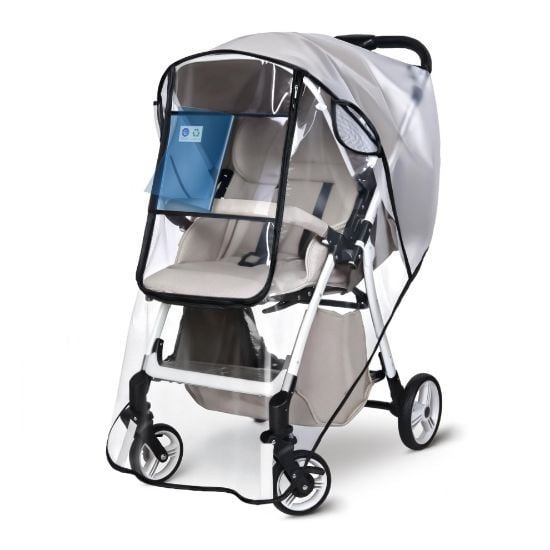 Picture of Bemece Stroller Rain Cover, Universal Stroller Accessory, Baby Travel Weather Shield, Windproof and Waterproof, Protect from Dust and Snow