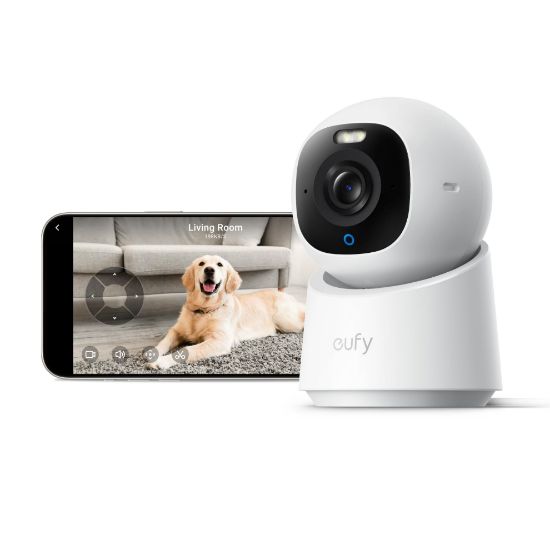 Picture of eufy Security 4K Indoor Camera E30-No Subscription,Work as Pet Camera,Nanny/Baby Monitor,360 Pan&Tilt,AI Auto Tracking,AI Detection,24/7 Recording,Color Night Vision,Two-Way Audio,Works with HomeKit