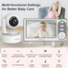 Picture of HelloBaby 4.3'' Video Baby Monitor with 30 Hours Battery, Remote Pan-Tilt-Zoom Baby Monitor No WiFi, Baby Monitor with Camera and Audio, Night Vision, ECO Mode, Two-way Talk, 8 Lullabies, 1000ft Range