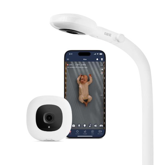 Picture of Nanit Pro Smart Baby Monitor - Camera & Floor Stand - 1080p Wi-Fi Video Camera, 2-Way Audio, See Your Baby from Anywhere, Sound/Motion/Cry Notifications, Night Vision
