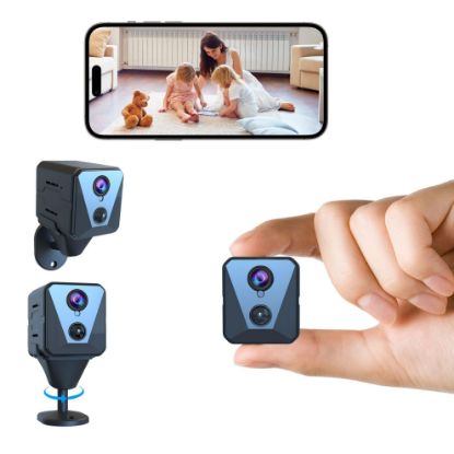Picture of Funstorm 2025 Upgraded Security Camera, 4K HD Mini Nanny Cam for Home with Night Vision, WiFi Indoor Camera, 100 Days Long Battery Life, Motion Detection, Remote Viewing, Wireless Surveillance Cam
