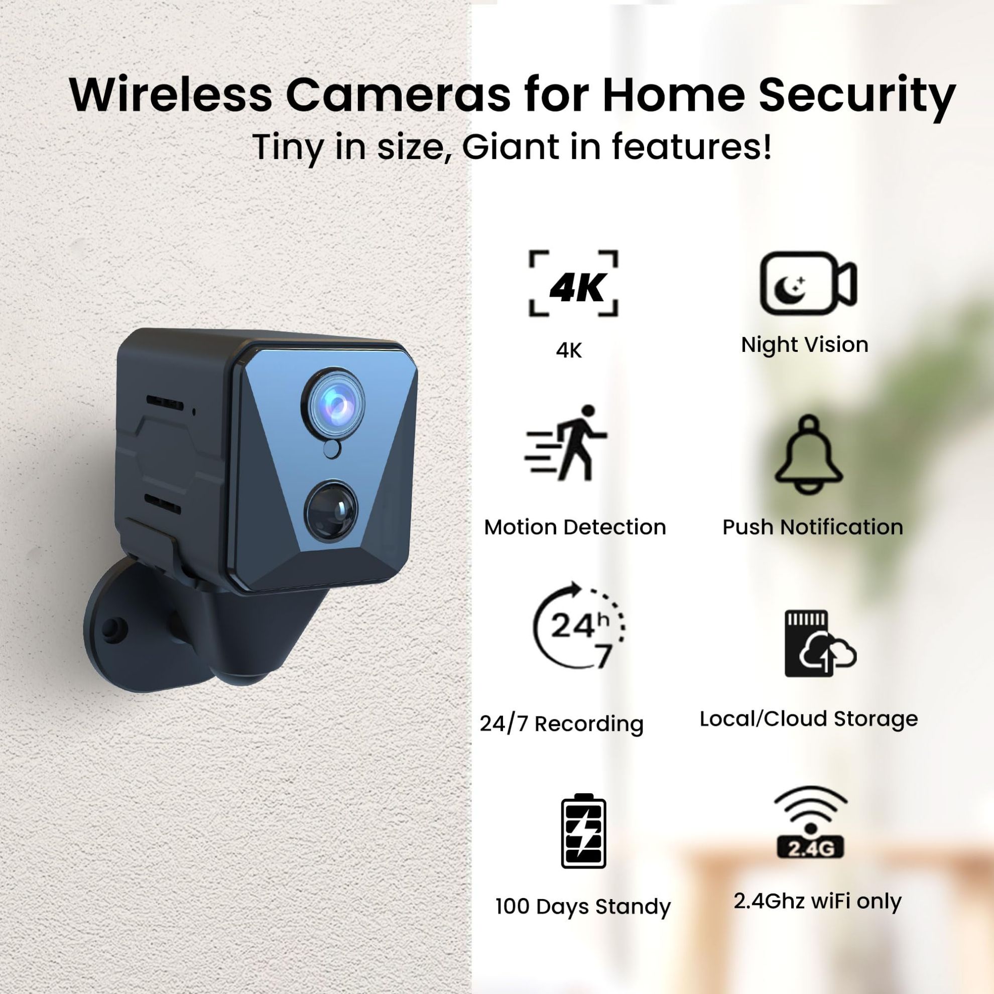 MyLittleUS. Funstorm 2025 Upgraded Security Camera, 4K HD Mini Nanny ...