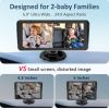 Picture of 2-Kids Baby Car Camera for Seat: 6.9 Inch Ultrawide Display with Two Cameras Rear Facing - USB Powered Backseat Camera HD 1080P Easy to Install