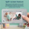 Picture of Babysense 5" HD Split-Screen Baby Monitor, Video Baby Monitor with 2 Cameras and Audio, Night Light, 1000ft Range, Two-Way Audio, 4X Zoom, Night Vision, 4000mAh Battery