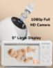 Picture of Momcozy Video Baby Monitor, 1080P 5" HD Baby Monitor with Camera & Wall Mount, Infrared Night Vision, 5000mAh Battery, 2-Way Audio, Temperature Sensor, Lullabies, 960ft Range, Ideal for New Moms, BM01