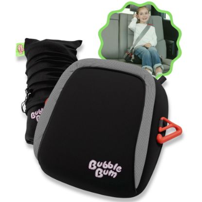 Picture of BubbleBum Inflatable Booster Car Seat - Foldable, Lightweight, Backless Travel Booster Seat for Kids, Portable Carseat for Toddler, Fits 3 Across, Compact for Uber - Ages 4-11 Year Old, - Black