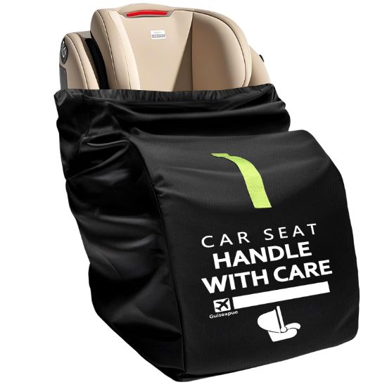 Picture of Guiseapue Car Seat Travel Bag for Airplane: Car Seat Bags for Air Travel Fit All Car Seats, Infant Carriers & Booster Seats, Carseat Cover Fit Doona Graco Evenflo, First Mothers Day Gifts for New Mom