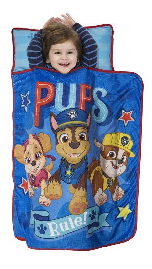 Picture of Paw Patrol We're a Team Nap-Mat Set- Quilted Nap Mat with Built-in Pillow and Plush Blanket - Portable Nap Mat for Daycare, Preschool, Sleepovers & Travel - for Boys or Girls Ages 3+