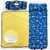 Picture of ACRABROS Toddler Nap Mat with Pillow and Blanket, Extra Large Rolled Napping Mats,Slumber Bags for Boys Girls,Kids Sleeping Bag for Daycare, Preschool Travel Camping, Dinosaur