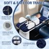 Picture of Toddler Airplane Bed - Inflatable Airplane Bed for Toddler, 3.0mm Thickness Baby Airplane Bed with Safety Belt, Carry Bag, Fast Pump, Cup Holder - Comfortable and Durable Seat Extender