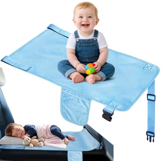 Picture of Toddler Airplane Bed, Toddler Airplane Travel Essentials, Plane Seat Extender for Kids, Portable Plane Travel Bed for Long Flight Flying