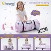 Picture of Nap Mat with Pillow Blanket Set: Purple Pink Unicorn Sleeping Mats for Toddler Kids - Thick Large Roll up Slumber Bag for Daycare Preschool Kindergarten Boys Girls