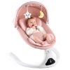 Picture of RIVIPLOU Electric Baby Swing with Remote Control - 5 Natural Motion Speeds, Detachable Seat Pad, Bluetooth Music Speaker, Portable Infant Swing for Indoor/Outdoor Use (0-12M, 20lbs, Pink)