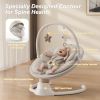 Picture of Baby Swings for Infants, FasonBaby Electric Baby Swing with 10 Preset Melodies, 5 Speeds, Remote Control and Bluetooth - Portable Infant Swing for Indoor and Outdoor(Beige)