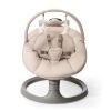 Picture of Momcozy 2-in-1 Electric Baby Swing, Dual-Arm Support System & Parent-Inspired Motions, Convertible to Toddler Seat up to 66 lbs, Adjustable Height, Lightweight, Khaki