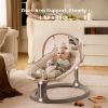 Picture of Momcozy 2-in-1 Electric Baby Swing, Dual-Arm Support System & Parent-Inspired Motions, Convertible to Toddler Seat up to 66 lbs, Adjustable Height, Lightweight, Khaki