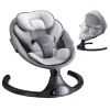 Picture of LAREX Baby Swing Infant Swing Electric Toddler Baby Rocker Portable for Newborn Boy Girl, 5 Sway Speeds with Remote Control, 10 Preset Melodies and Bluetooth, 0-6 Months Max 20 Lbs (Black)