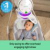 Picture of Ingenuity InLighten 5-Speed Baby Swing - Swivel Infant Seat, 5 Point Safety Harness, Nature Sounds, Lights - Van Elephant