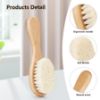Picture of Molylove Baby Hair Brush, Wooden Goat Bristles Hair Brush for Newborns & Toddlers, Ideal for Cradle Cap, Perfect Baby Registry Gift, Hypoallergenic, 1 Count