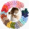 Picture of CLLOT 40 Pieces Girls Hair Bows Linen Fabric Bows Alligator Clips Hair Accessories for Little Girls Toddlers Kids and Teens