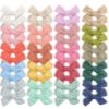 Picture of CLLOT 40 Pieces Girls Hair Bows Linen Fabric Bows Alligator Clips Hair Accessories for Little Girls Toddlers Kids and Teens