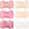 Picture of CLLOT 6 Pcs Baby Bows Headbands Nylon Hairbands Baby Girl Bows Hair Accessories for Newborn Infant Toddler Essentials (Classic Pink Series)