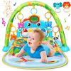 Picture of UMIKU Baby Gym Play Mats Baby Tummy Time Mat Musical Activity Center for Newborn Infant Piano Babies Play Mat Music & Light Newborn Infant Gifts for Babies 0-3 6 9 12 Months Dinosaur Style
