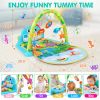 Picture of UMIKU Baby Gym Play Mats Baby Tummy Time Mat Musical Activity Center for Newborn Infant Piano Babies Play Mat Music & Light Newborn Infant Gifts for Babies 0-3 6 9 12 Months Dinosaur Style