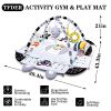 Picture of TFDER Baby Gym Play Mat, 8-in-1 Tummy Time Mat & Activity Gym, Washable Ball Pit, Infant Play Mat with Detachable Toys for Sensory Exploration and Motor Skill Development