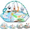 Picture of Baby Gym Play Mat, 8-in-1 Tummy Time Mat & Ball Pit with 6 Toys, Washable Baby Activity Play Mat for Visual, Hearing, Sensory, Motor Development, Baby Toys Gift for Toddler Infant 0-3-6-9-12 Months