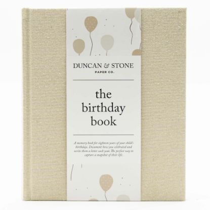 Picture of Baby Memory Book & Photo Album by Duncan & Stone | Baby Gift for New Mom | Boy or Girl Milestone Scrapbook for new Mom | First Year Journal for New Baby-Gold Dust (80 Pages)