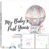 Picture of First 5 Years Baby Memory Book Girl, Boy - 90 Pages Hardcover First Year Milestone Keepsake Book, Newborn Scrapbook for New Parents, Minimalist Photo Album Journal, New Mom Gifts(AdventureLand)