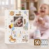 Picture of Lanpn Baby Photo Album 4x6 300 Pockets, Linen Newborn Bebe Ultrasound Photo Album with Memo Writing Area, Cover Photo Book, Picture Album for kids, Baby Girl Boy Memory Book Keepsake Colorful