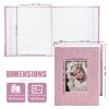 Picture of HoneyTolly Photo Album 4x6 100 Pockets for Wedding Gifts, Linen Hardcover Memory Book, Slip-in Picture Albums for for Wedding, Family, Anniversary, Baby, Vacation Pictures