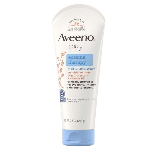 Picture of Aveeno Baby Eczema Therapy Moisturizing Cream, Natural Colloidal Oatmeal & Vitamin B5, Baby Eczema Cream for Dry, Itchy, Irritated Skin Due to Eczema, Paraben- & Steroid-Free, 7.3 oz
