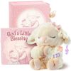 Picture of Baptism Gifts for Girl, Catholic Christening, Baby Dedication & Baptismal Gift Set for Baby Girls & Kids - with 9" Musical Praying Lamb Plush Toy & God's Little Blessing Book in Keepsake Box