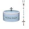 Picture of Baptism Gifts for Boys - My First Rosary & Matching Keepsake Box, Catholic Christening Gifts for Baby Boys from Godmother for Dedication with Colorful Gift Box