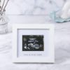 Picture of IHEIPYE Baby Sonogram Photo Frame - Ultrasound Picture Frame for Expecting Parents, Baby Showers, Gender Reveal Parties, Nursery Decor (Silver Text, White)