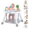 Picture of Time Followers 6-in-1 Baby Activity Center | 4 Stage Montessori-Inspired Toys | Grow Stationary Standing Toddler Table | Jumpers & Bouncers | Must Have for Boy & Girl 6, 12, 24+ Month Old (White)