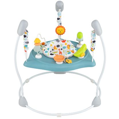 Picture of BABY JOY Baby Activity Center, Baby Jumpers and Bouncers with Music, 360 Rotating Seat, 3 Adjustable Heights, Montessori-Inspired Activity Center for Baby 7-15 Months (Baby Blue)