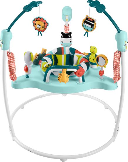 Picture of Fisher-Price Baby Bouncer Colorful Corners Jumperoo Activity Center with Music Lights Sounds & Developmental Toys
