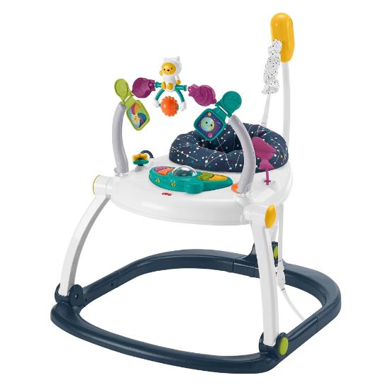 Picture of Fisher-Price Baby Jumperoo Baby Bouncer and Activity Center with Lights and Sounds, Astro Kitty SpaceSaver