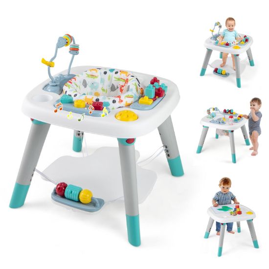 Picture of BABY JOY 6-in-1 Baby Activity Center, Baby Jumper & Interactive Play Table with 360 Rotating Seat, Detachable Toys & Music, Montessori-Inspired Design, Activity Center for Infant Toddlers 6-36 Months