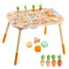 Picture of Wooden Activity Table for 1 Year Old Toddlers Sensory Table Activity Center 1-3 2 Baby Activity Table Kids Gift Game Wooden Montessori Table Shape Sorter Sensory Toys (Length*Height: 17"*11.8")