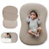 Picture of snuggle me Baby Lounger Curve (0-6 Months) - Premium Organic Cotton with Foam Core, Machine-Washable Cover, Buttery-Soft & Breathable CSPC Compliant Infant Lounger Baby Nest with Travel Bag - Birch