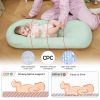 Picture of Lucakuins Baby Lounger, Bionic Design Baby Lounger for Newborn 0-24 Months, Soft Organic Cotton Breathable Lounger for Infants (Green Newborn Lounger)