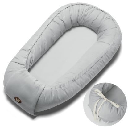 Picture of Baby Lounger, Adjustable Baby Lounger for Newborn 0-24 Months, Breathable & Soft Infant Lounger,Tummy Time Lounger for Home and Travel,Baby Girls & Boys Babies Stuff, Mother's Day Gift for Her, Grey