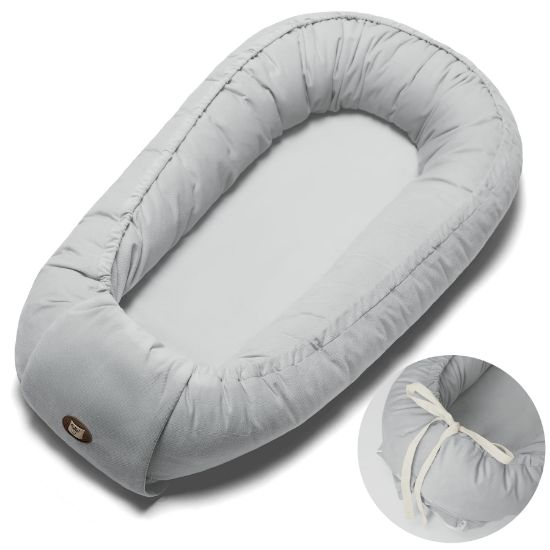 Picture of Baby Lounger, Adjustable Baby Lounger for Newborn 0-24 Months, Breathable & Soft Infant Lounger,Tummy Time Lounger for Home and Travel,Baby Girls & Boys Babies Stuff, Mother's Day Gift for Her, Grey