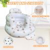 Picture of AGITVPS Inflatable Seat for Babies 3-36 Months, Built in Air Pump Baby Chair Sit Me up Floor Seat for Baby, Bumbo Seat for Learning to Sit, Feeding, Camping (Bear)
