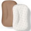 Picture of Cpzzkq Baby Lounger Cover 2 Pack - Silky Soft and Breathable Infant Lounger Cover, Newborn Lounger Slipcover for Baby Boys Girls, Fits Cpzzkq & Most Loungers, Cover Only, Brown